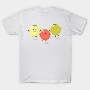 Cute cherry tomatoes cartoon illustration T-Shirt